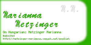 marianna metzinger business card